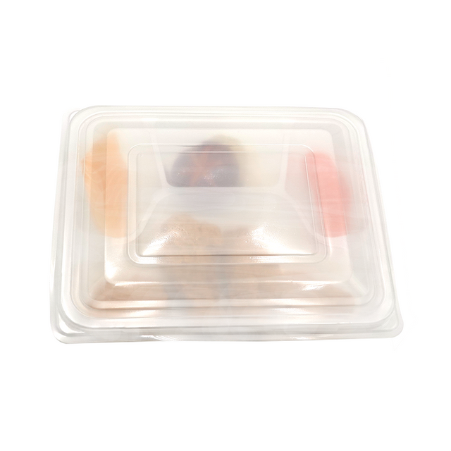 حاوية الوجبات الجاهزة الكلاسيكية ذات الطبقة الواحدة المكونة من 4 مقصورات وصندوق الطعام البلاستيكي PP القابل للتصرف